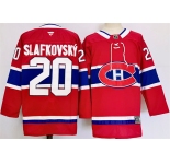 Men's Montreal Canadiens #20 Juraj Slafkovsky Red 2024-25 Stitched Jersey