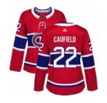 Men's Montreal Canadiens #22 Cole Caufield Red Home Authentic Women's Stitched NHL Jersey