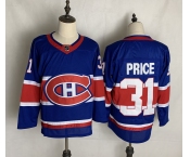 Men's Montreal Canadiens #31 Carey Price Authentic Blue 2021 New Hockey Jersey