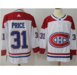 Men's Montreal Canadiens #31 Carey Price White Road Stitched Hockey Jersey