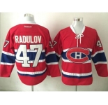 Men's Montreal Canadiens #47 Alexander Radulov Red Stitched NHL Jersey