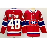 Men's Montreal Canadiens #48 Lane Hutson Red 2024-25 Stitched Jersey