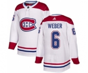 Men's Montreal Canadiens #6 Shea Weber White Stitched Hockey Jersey