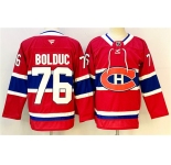Men's Montreal Canadiens #76 Zack Bolduc Red 2024-25 Stitched Jersey