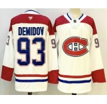 Men's Montreal Canadiens #93 Ivan Demidov White Authentic Jersey