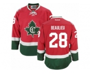 Men's Reebok Montreal Canadiens #28 Nathan Beaulieu Authentic Red New CD NHL Jersey