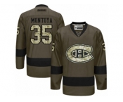 Men's Reebok Montreal Canadiens #35 Al Montoya Authentic Green Salute to Service NHL Jersey