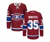 Men's Reebok Montreal Canadiens #35 Al Montoya Authentic Red Home NHL Jersey