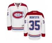 Men's Reebok Montreal Canadiens #35 Al Montoya Authentic White Away NHL Jersey