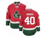 Men's Reebok Montreal Canadiens #40 Charlie Lindgren Authentic Red New CD NHL Jersey