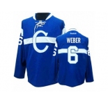Men's Reebok Montreal Canadiens #6 Shea Weber Premier Blue Third NHL Jersey