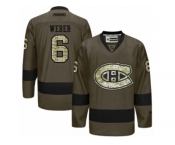 Men's Reebok Montreal Canadiens #6 Shea Weber Premier Green Salute to Service NHL Jersey
