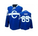 Men's Reebok Montreal Canadiens #65 Andrew Shaw Authentic Blue Third NHL Jersey