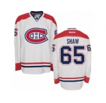 Men's Reebok Montreal Canadiens #65 Andrew Shaw Authentic White Away NHL Jersey