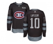 Montreal Canadiens #10 Guy Lafleur Black 1917-2017 100th Anniversary Stitched NHL Jersey
