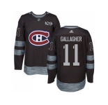 Montreal Canadiens #11 Brendan Gallagher Black 1917-2017 100th Anniversary Stitched NHL Jersey