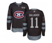 Montreal Canadiens #11 Brendan Gallagher Black 1917-2017 100th Anniversary Stitched NHL Jersey