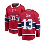 Montreal Canadiens #13 Max Domi Authentic Red Home Fanatics Branded Breakaway NHL Jersey