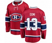 Montreal Canadiens #13 Max Domi Authentic Red Home Fanatics Branded Breakaway NHL Jersey