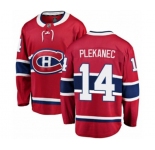 Montreal Canadiens #14 Tomas Plekanec Authentic Red Home Fanatics Branded Breakaway NHL Jersey