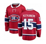 Montreal Canadiens #15 Jesperi Kotkaniemi Authentic Red Home Fanatics Branded Breakaway NHL Jersey