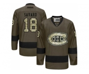 Montreal Canadiens #18 Serge Savard Green Salute to Service Stitched NHL Jersey