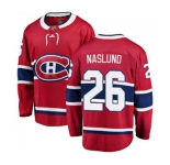 Montreal Canadiens #26 Mats Naslund Authentic Red Home Fanatics Branded Breakaway NHL Jersey