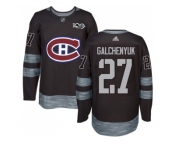 Montreal Canadiens #27 Alex Galchenyuk Black 1917-2017 100th Anniversary Stitched NHL Jersey