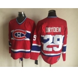 Montreal Canadiens #29 Ken Dryden red CH-CCM Throwback Stitched NHL Jersey