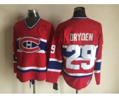 Montreal Canadiens #29 Ken Dryden red CH-CCM Throwback Stitched NHL Jersey