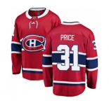 Montreal Canadiens #31 Carey Price Authentic Red Home Fanatics Branded Breakaway NHL Jersey