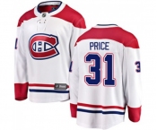 Montreal Canadiens #31 Carey Price Authentic White Away Fanatics Branded Breakaway NHL Jersey