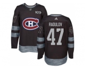 Montreal Canadiens #47 Alexander Radulov Black 1917-2017 100th Anniversary Stitched NHL Jersey