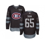 Montreal Canadiens #65 Andrew Shaw Black 1917-2017 100th Anniversary Stitched NHL Jersey