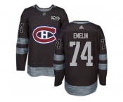 Montreal Canadiens #74 Alexei Emelin Black 1917-2017 100th Anniversary Stitched NHL Jersey