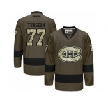 Montreal Canadiens #77 Pierre Turgeon Green Salute to Service Stitched NHL Jersey