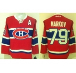 Montreal Canadiens #79 Andrei Markov Red New CH Stitched NHL Jersey