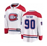 Montreal Canadiens #90 Tomas Tatar Authentic White Away Fanatics Branded Breakaway NHL Jersey