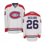 Reebok Montreal Canadiens #26 Mats Naslund Authentic White Away NHL Jersey