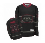 Reebok Montreal Canadiens #31 Carey Price Authentic Black Ice NHL Jersey