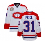 Reebok Montreal Canadiens #31 Carey Price Authentic White Heritage Classic Style NHL Jersey