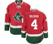 Reebok Montreal Canadiens #4 Jean Beliveau Authentic Red New CD NHL Jersey