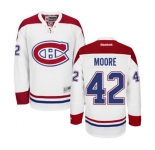 Reebok Montreal Canadiens #42 Dominic Moore Authentic White Away NHL Jersey