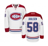 Reebok Montreal Canadiens #58 Noah Juulsen Authentic White Away NHL Jersey