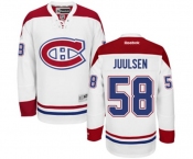 Reebok Montreal Canadiens #58 Noah Juulsen Authentic White Away NHL Jersey