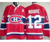 nhl jerseys montréal canadiens #12 moore red ccm