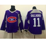 nhl jerseys montreal canadiens #11 gallagher purple