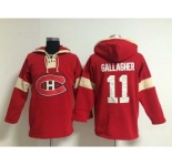 nhl jerseys montreal canadiens #11 gallagher red-cream[pullover hooded sweatshirt][gallagher]