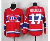 nhl jerseys montreal canadiens #17 bourque red[bourque]
