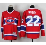 nhl jerseys montreal canadiens #22 weise red[weise]